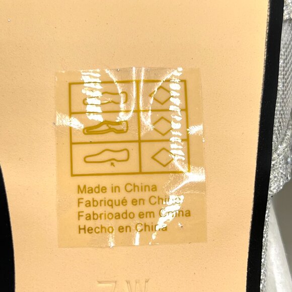 7W 7 WIDE WIDTH Touch Ups Womens Clara Silver‎ Kitten Heels Dress Sandals Shoes - Picture 12 of 15